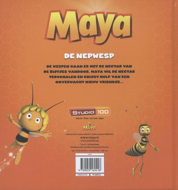 Maya voorleesboek De nepwesp achterkant