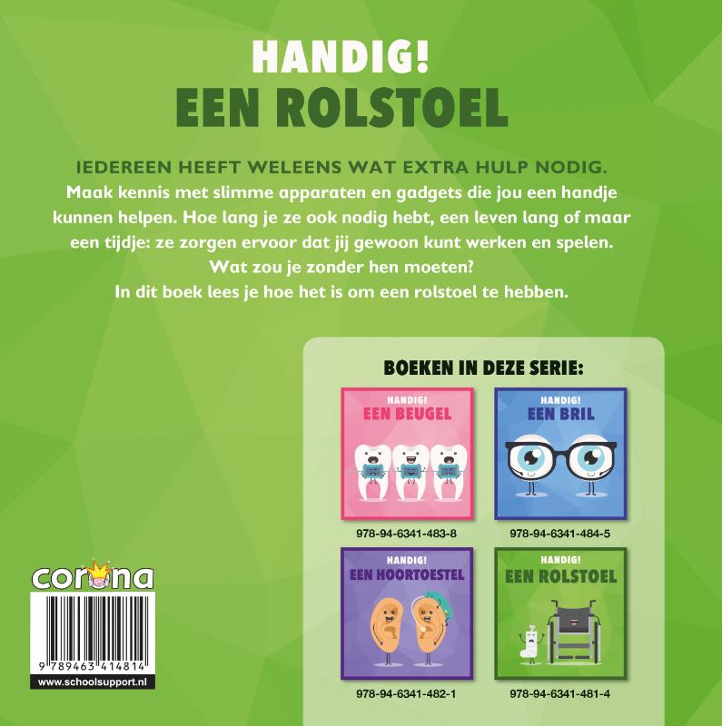 Een rolstoel / Handig! achterkant