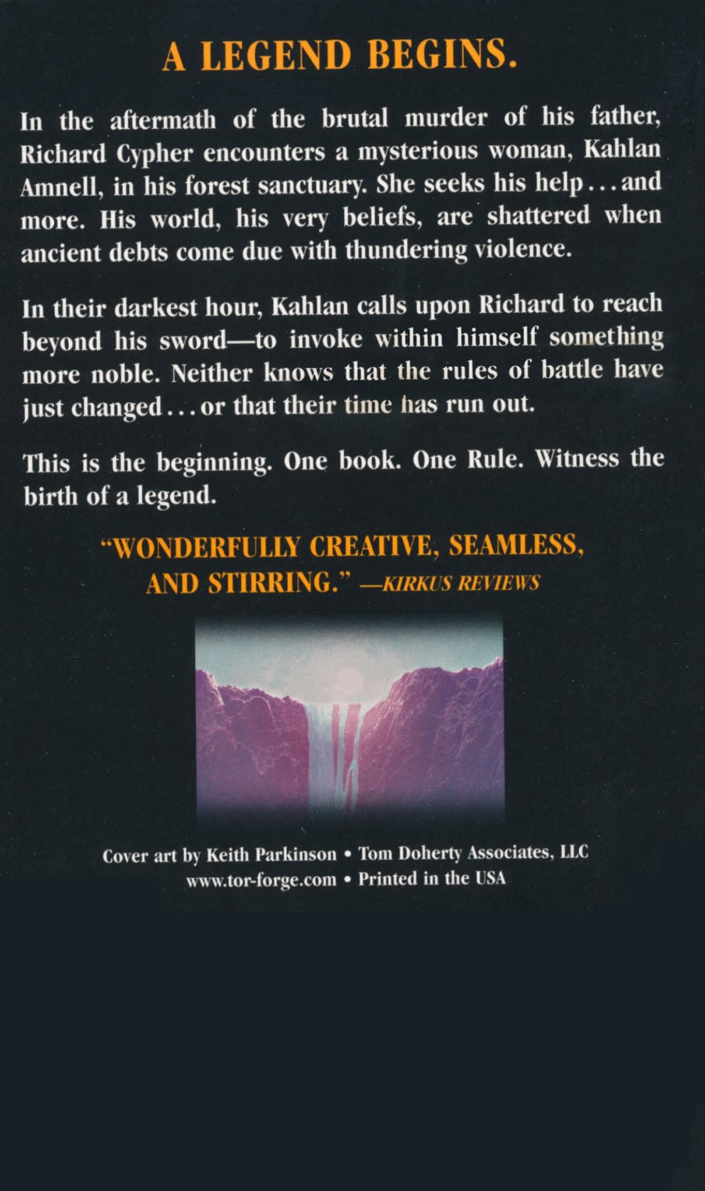 Wizard's First Rule / Sword of Truth achterkant