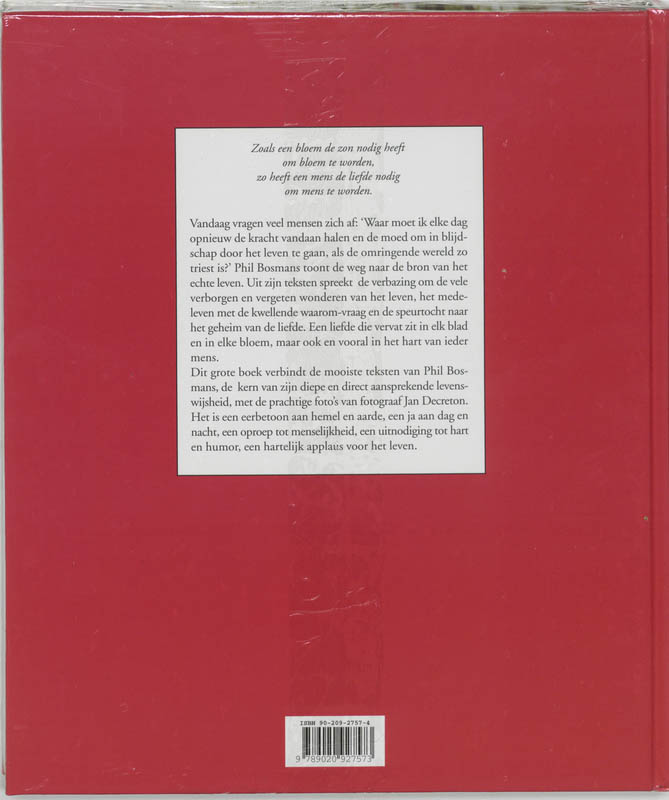 Applaus voor het leven achterkant