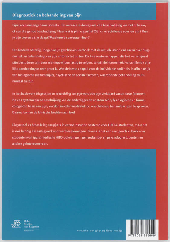 Basiswerk V&V Diagnostiek en behandeling van pijn / Basiswerk V&V Basiswerk V&V Diagnostiek en behandeling van pijn / Basiswerk V&V achterkant