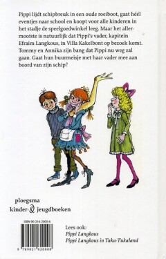 Pippi Langkous gaat aan boord / Ploegsma kinder- & jeugdboeken achterkant