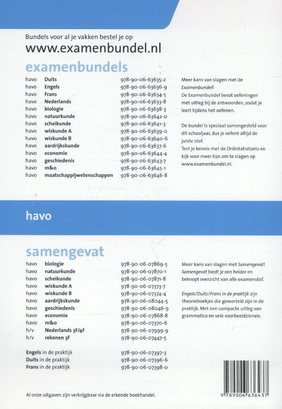 Examenbundel Havo; Geschiedenis; 2015/2016 achterkant