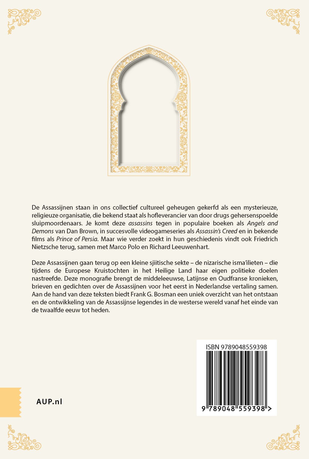 De oude man van Masyaf achterkant