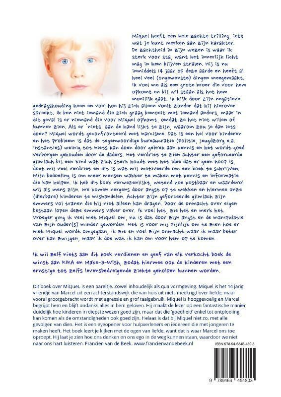 Miquel, een juweel van licht..! achterkant