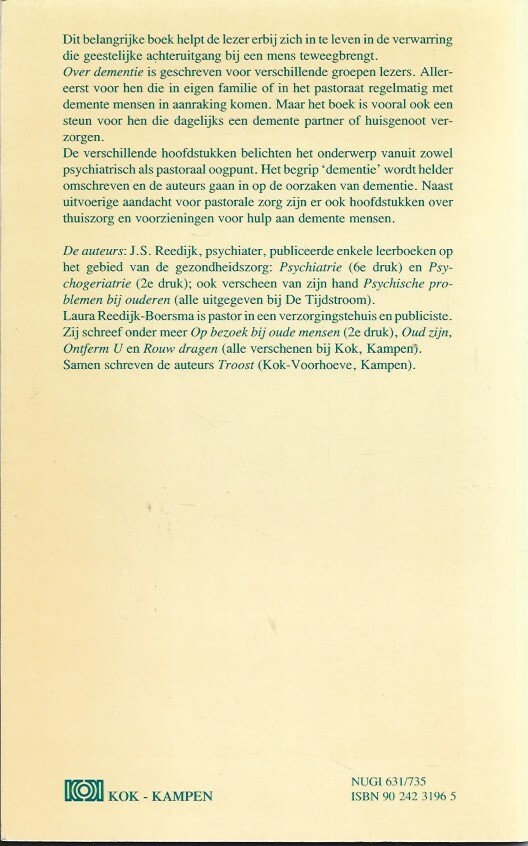 Over dementie achterkant