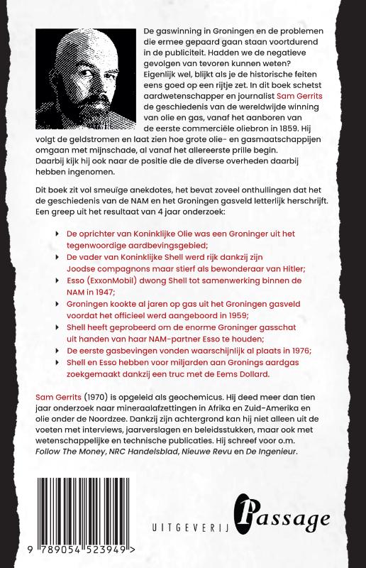 De aarde en het gas achterkant