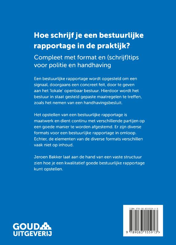 Hoe schrijf je een bestuurlijke rapportage in de praktijk? achterkant
