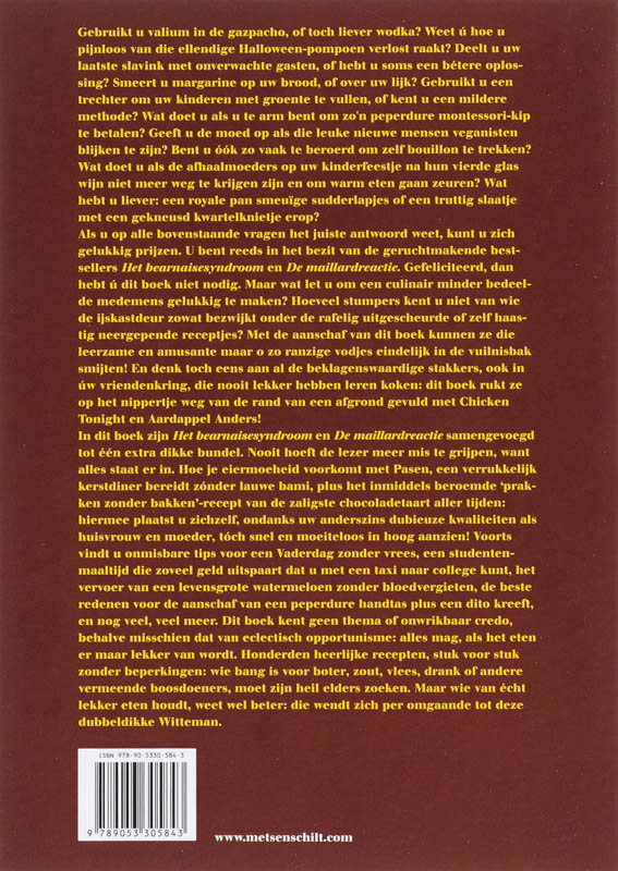Koken met Sylvia Witteman Koken met Sylvia Witteman achterkant