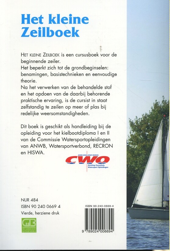 Het kleine zeilboek achterkant