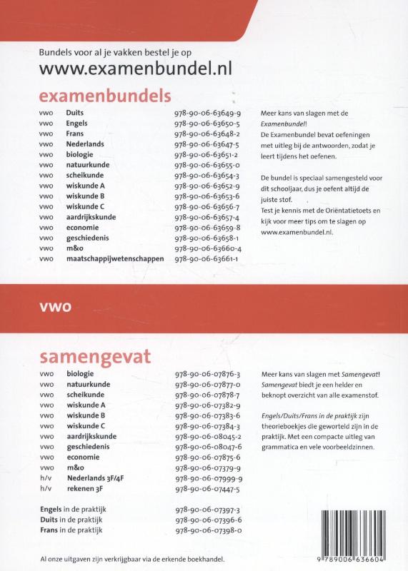 Examenbundel vwo 2015/2016; Management & organisatie achterkant