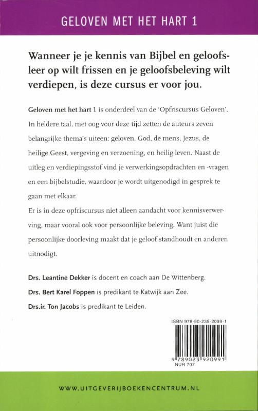 Geloven met het hart 1 / 1 achterkant