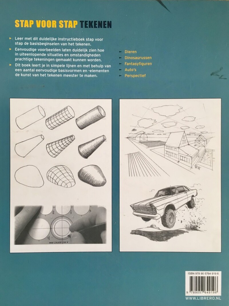 Stap voor stap tekenen achterkant