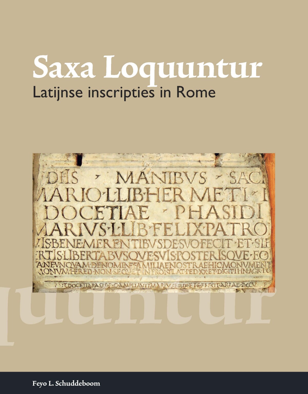 F.L. Schuddeboom Saxa Loquuntur