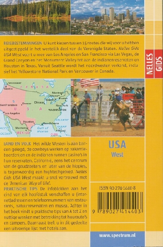 Nelles gids USA West - Rocky Mountains, Texas / Nelles gidsen achterkant