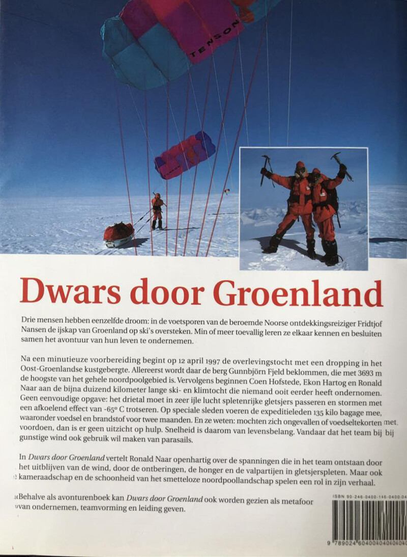 Dwars door Groenland achterkant