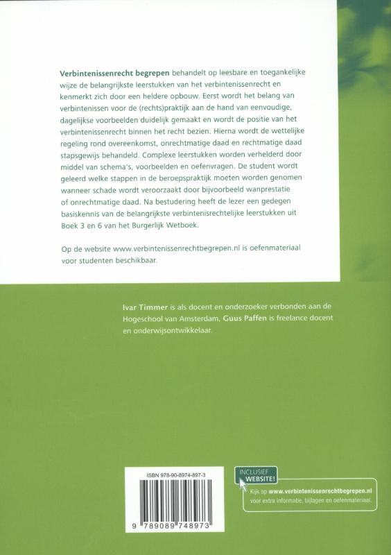 Verbintenissenrecht begrepen / Recht begrepen Verbintenissenrecht begrepen / Recht begrepen achterkant