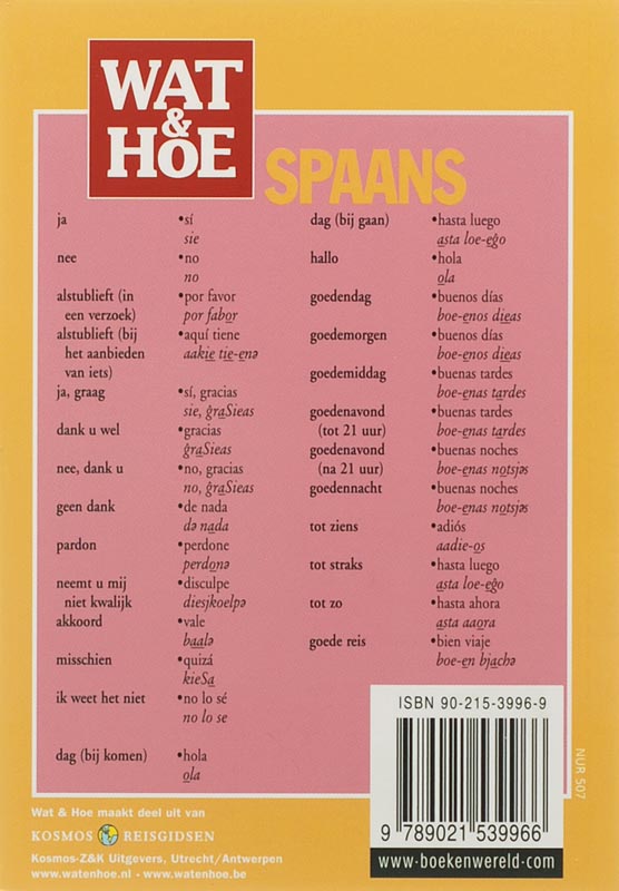 Wat & Hoe taalgids Spaans / Wat & Hoe taalgids Wat & Hoe taalgids Spaans / Wat & Hoe taalgids achterkant
