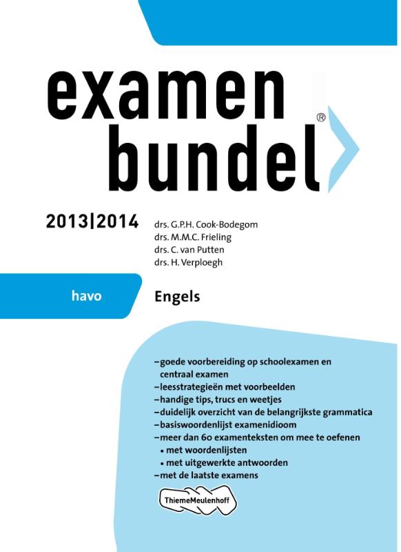Examenbundel 2013/2014 Havo Engels