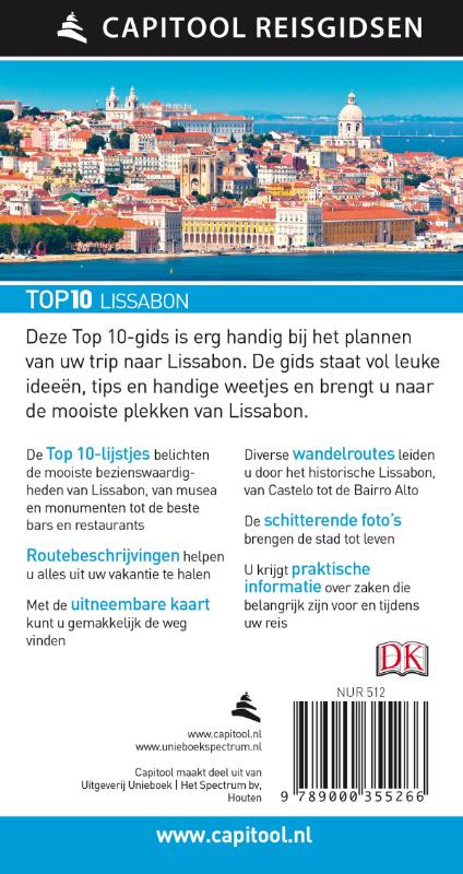 Lissabon / Capitool Reisgidsen Top 10 achterkant