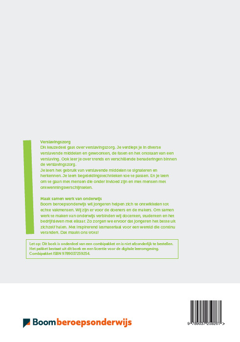 Keuzedeel Verslavingszorg / Keuzedelen achterkant