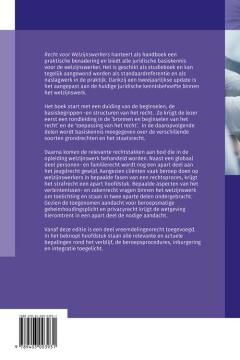 Recht voor welzijnswerkers 2018 achterkant