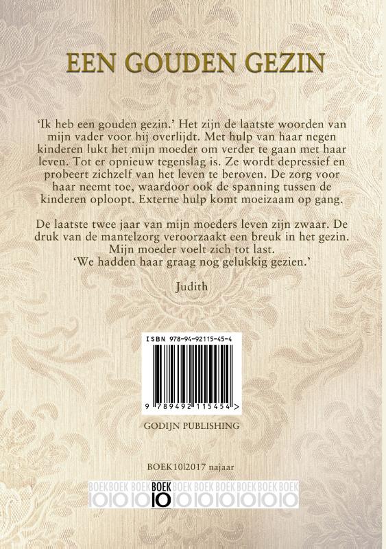 Een gouden gezin achterkant