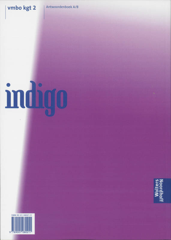 Indigo / 2 Vmbo Kgt A+B / Deel Antwoordenboek achterkant