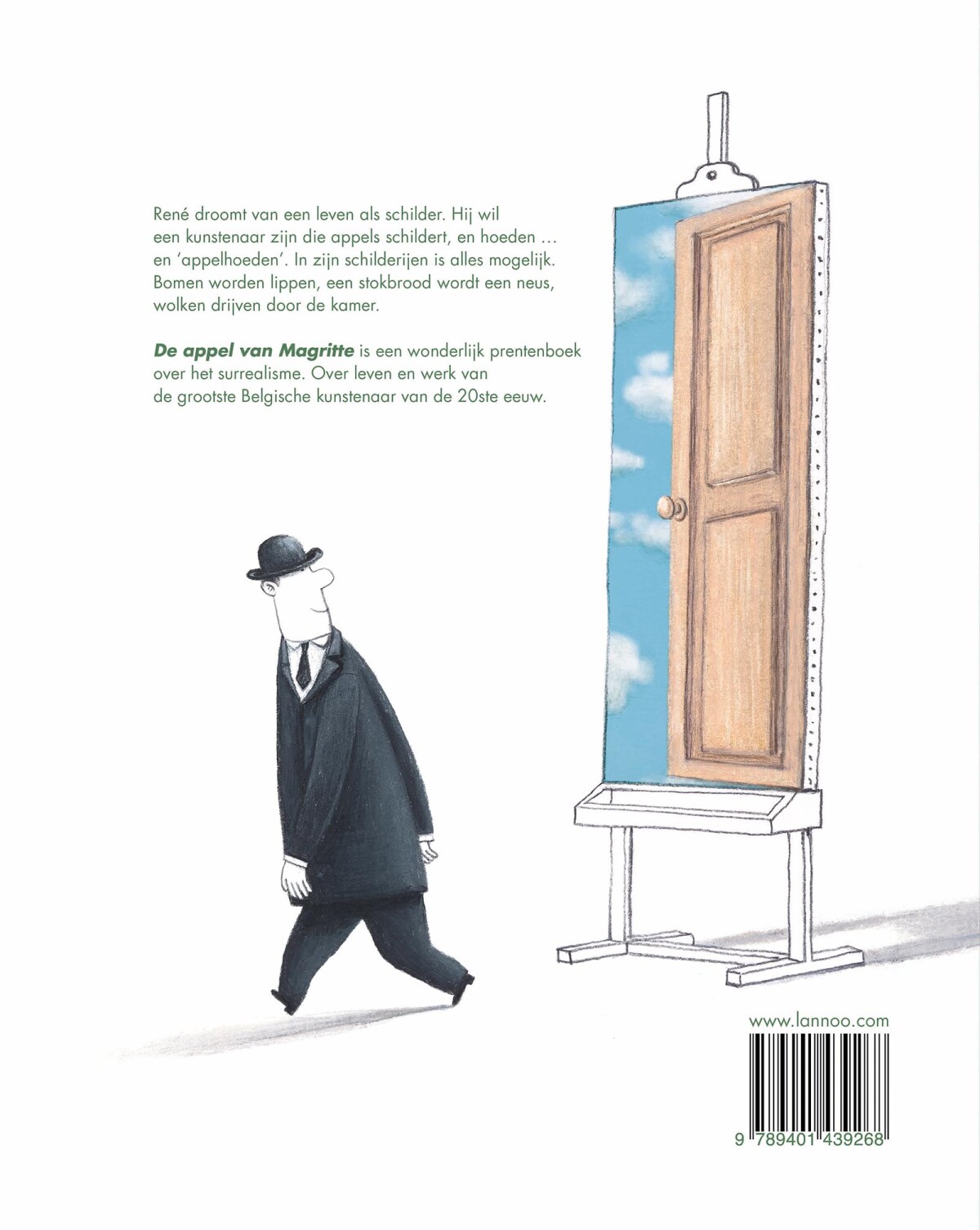De appel van Magritte achterkant
