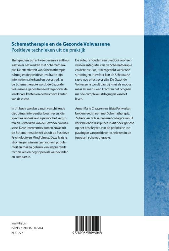 Schematherapie en de Gezonde Volwassene achterkant