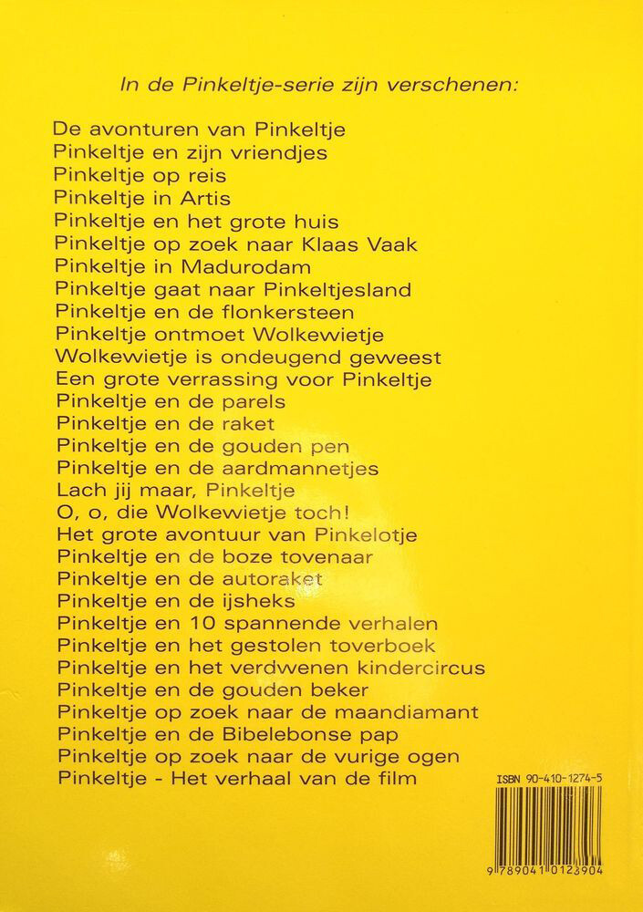 Pinkeltje en het gestolen toverboek achterkant