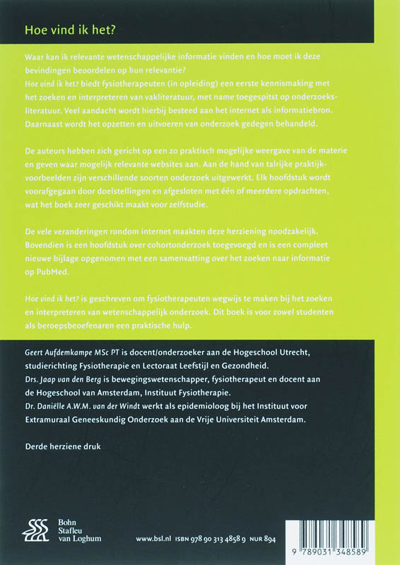 Hoe vind ik het? Hoe vind ik het? achterkant