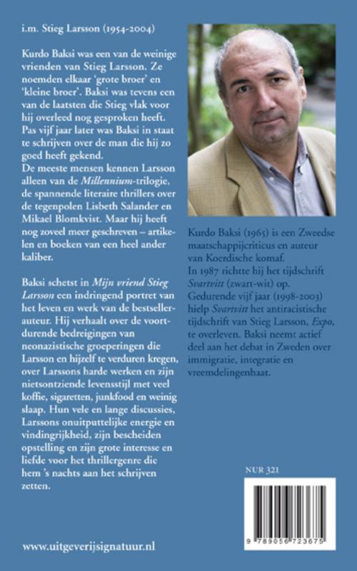 Mijn vriend Stieg Larsson achterkant