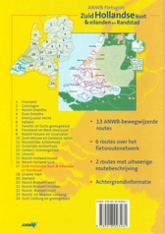 Zuid-Hollandse kust & eilanden en Randstad / ANWB fietskaart / 17 achterkant