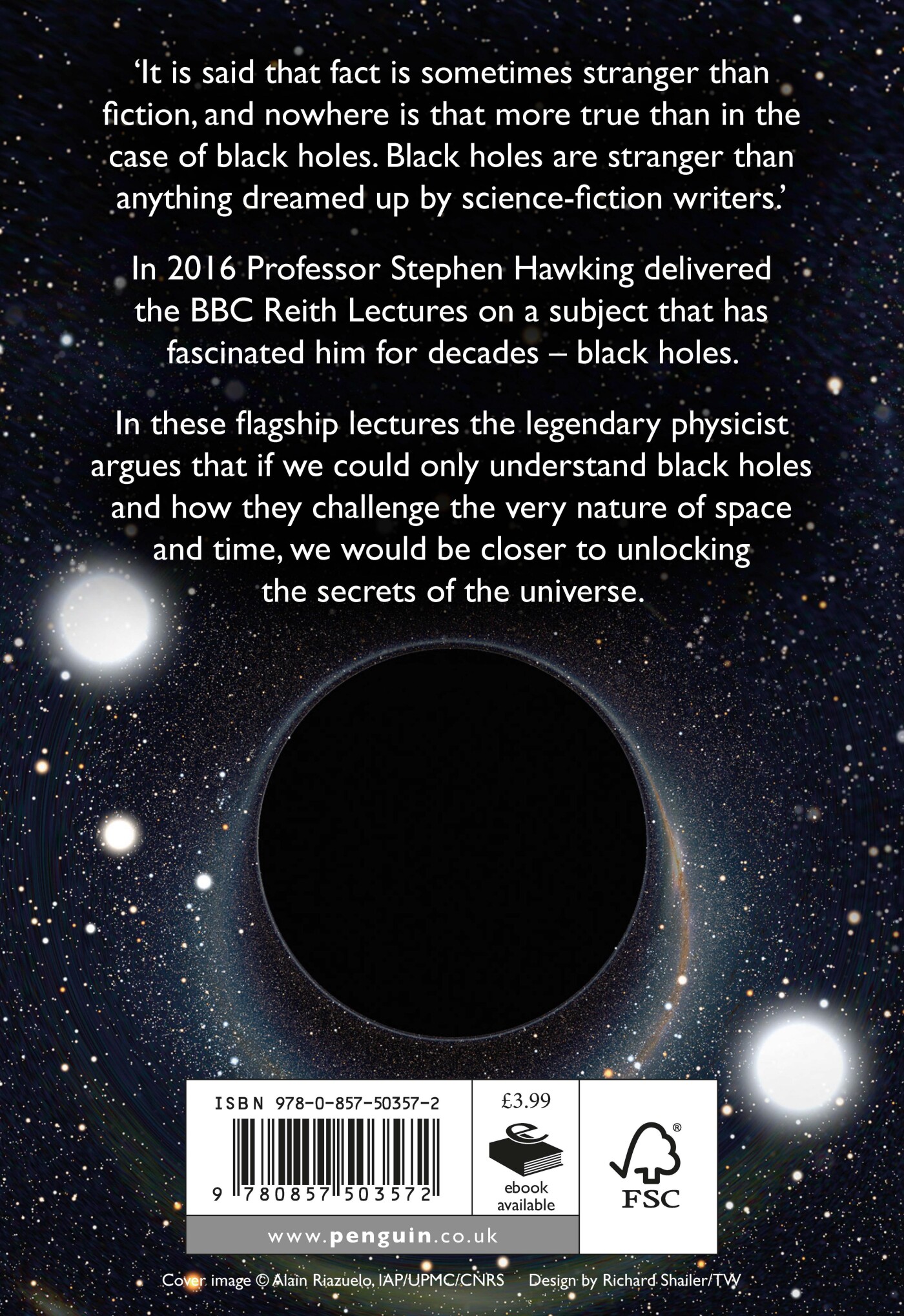 Black Holes: The Reith Lectures achterkant