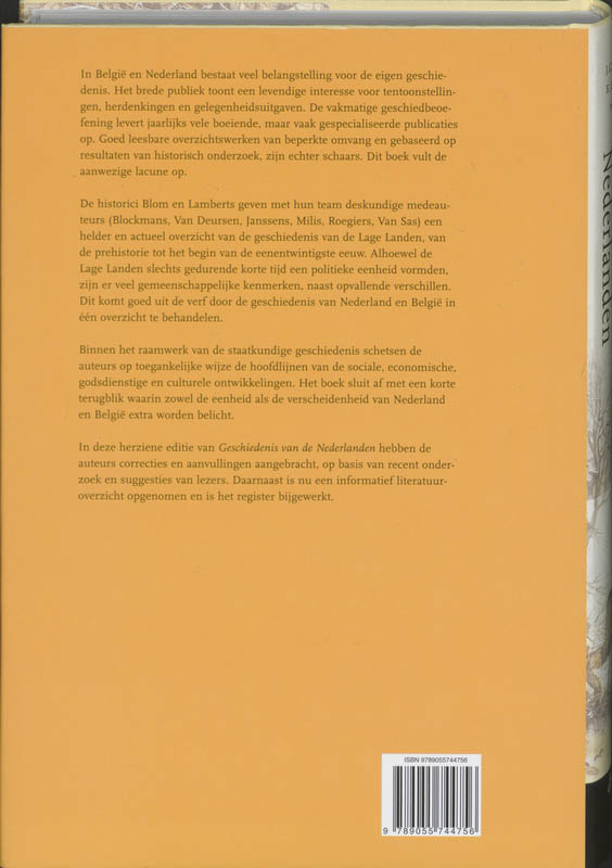 Geschiedenis Van De Nederlanden achterkant