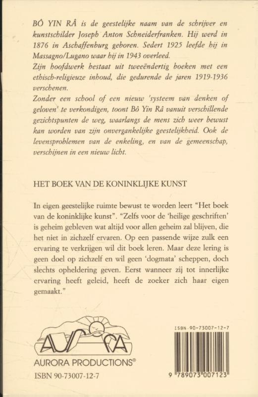 Het boek van de Koninklijke Kunst achterkant