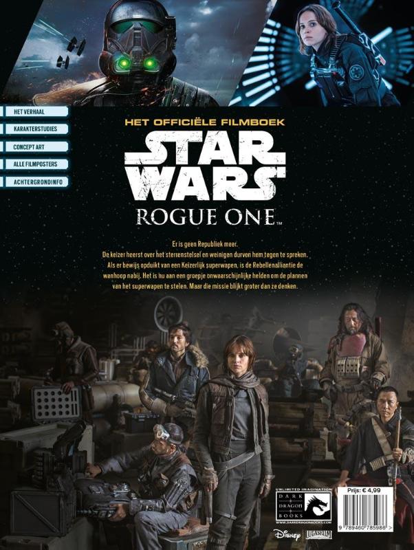 Star Wars Rogue One, official movie magazine achterkant