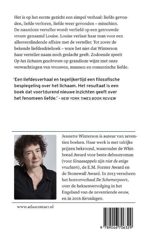 Op het lichaam geschreven achterkant