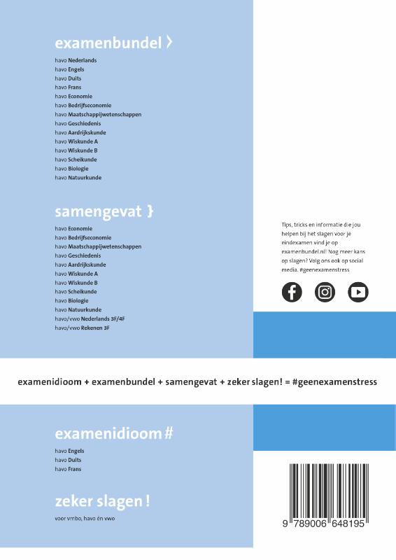 Examenbundel / havo Biologie 2023/2024 achterkant