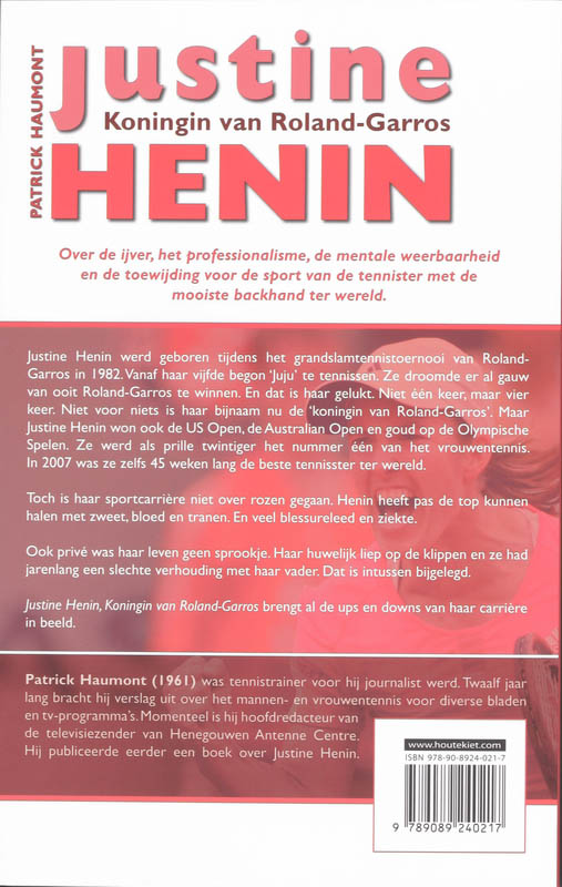 Justine Henin achterkant