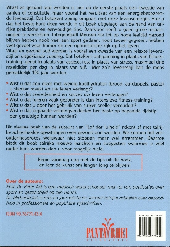 Vitaal oud worden, een levensstijl achterkant