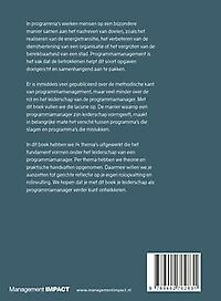Leiderschap van de programmamanager achterkant