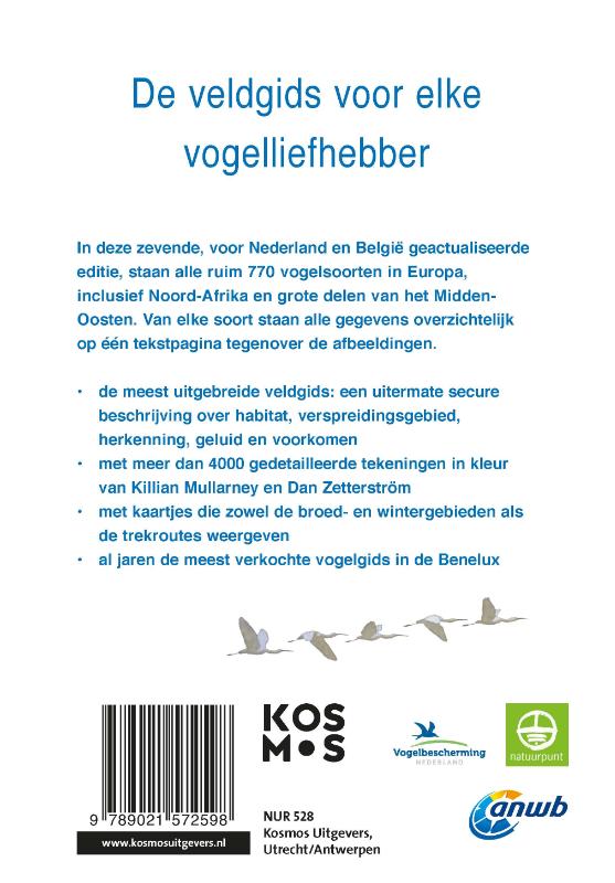 ANWB natuurgidsen - ANWB Vogelgids van Europa achterkant