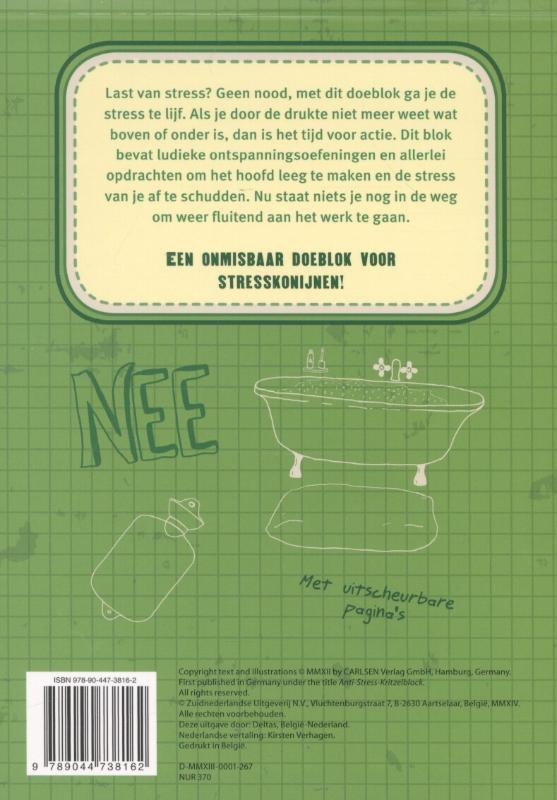 Relax! No stress! / Krabbelblok Krabbelblok - Relax! No stress! achterkant