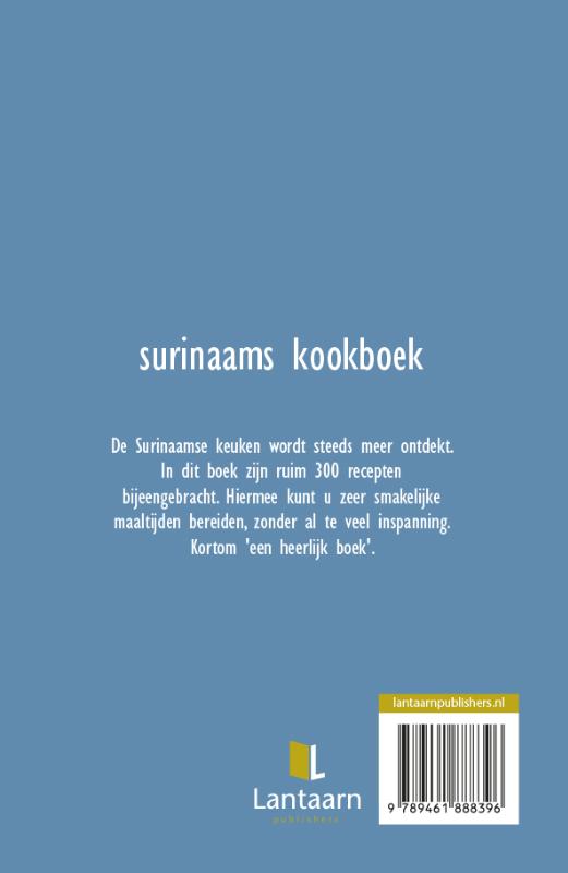 Surinaams kookboek achterkant