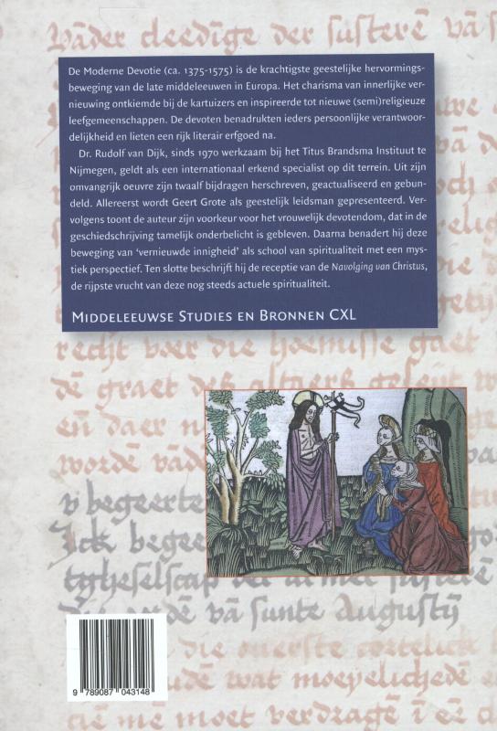 Middeleeuwse studies en bronnen 140 -   Twaalf kapittels over ontstaan, bloei en doorwerking van de moderne devotie achterkant