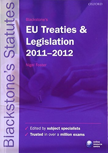 Blackstone's Eu Treaties And Legislation