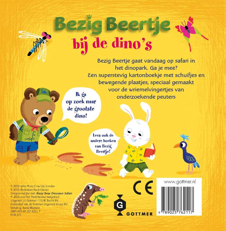 Bezig Beertje bij de dino's / Bezig Beertje achterkant