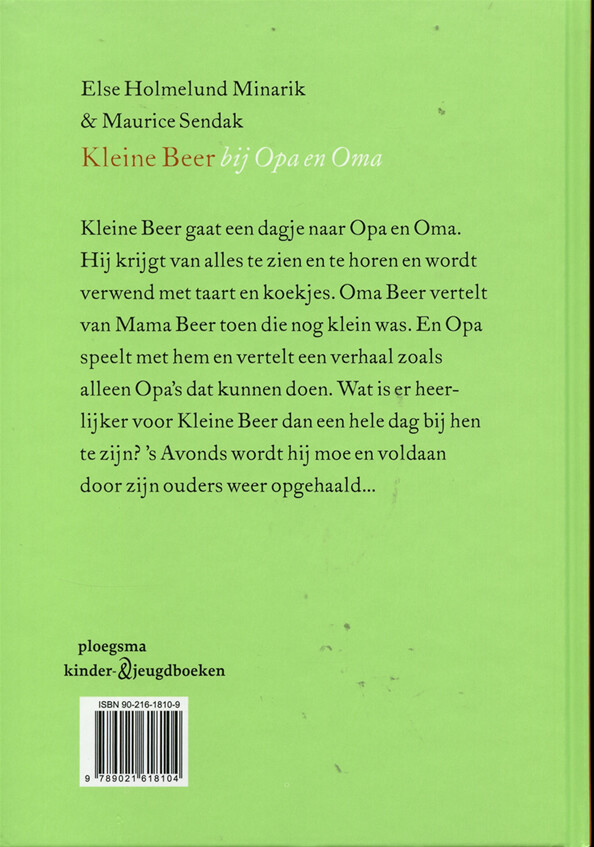 Kleine beer bij opa en oma / Ploegsma kinder- & jeugdboeken achterkant